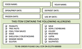 Green Allergen Labels