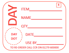 Red Day Label