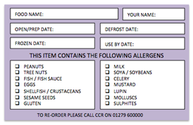 Purple Allergen Labels