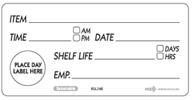 REMOVABLE Shelf Life Label