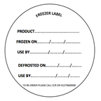 Round Freezer label